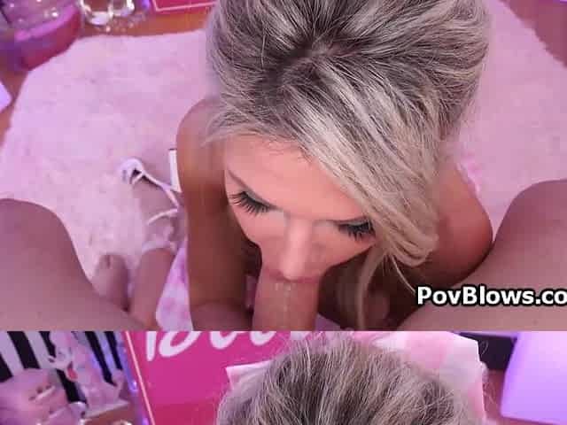 Pure POINT-OF-VIEW knob milking by blond hair lady mom bombshell