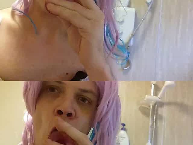 sissy cd ass plag with throat