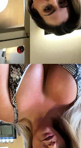 Amateur blond girl with big boobs getting fucked