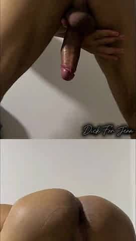 Youthful Chap Flexing Muscles In Oil, Talking Indecent And Jerking A Thick Wang Until This guy Cums