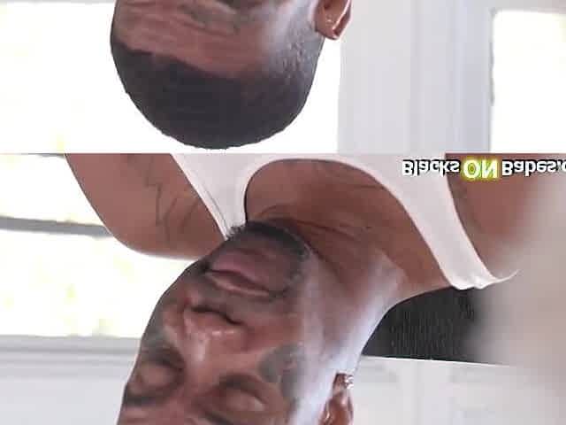 Golden-haired honey lets ebony boss use her pussy
