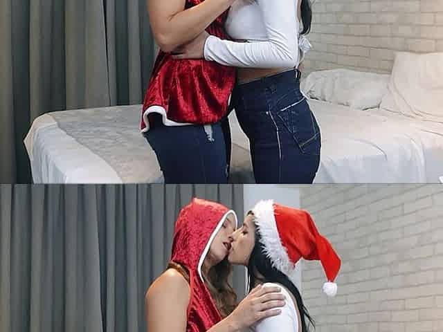 Kisses and Super Tight Jeans on Christmas Night!
