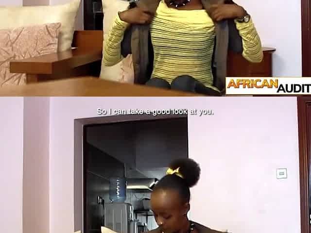 Tiny Afro gal got fanal invasioned hard after amateur casting with dude