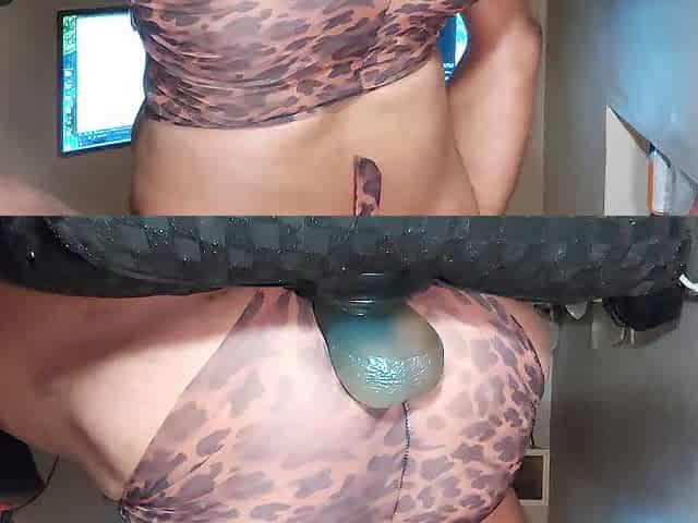 Work And Screw: Bee Sits And Rides Her Thick Hulk Rod
