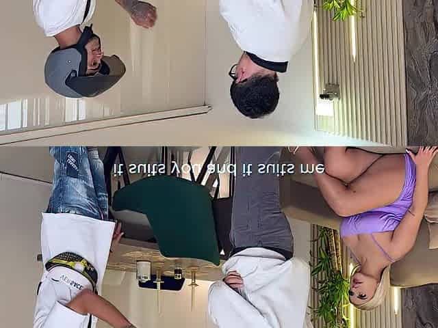 A client makes his Colombian wife suck my schlong to pay off his debt