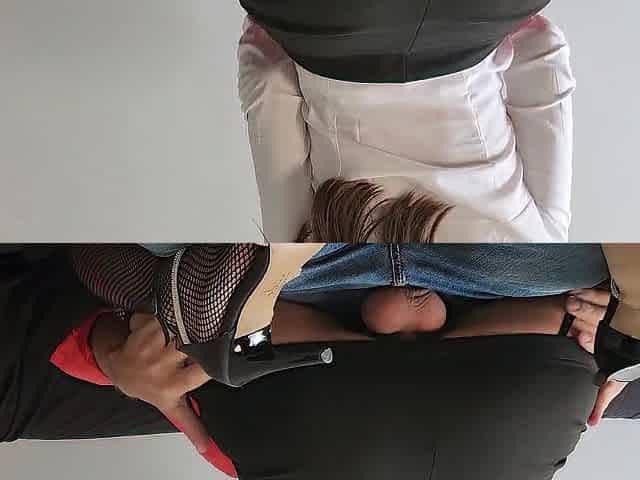 Slutty secretary is screwing with office boss for a salary increase