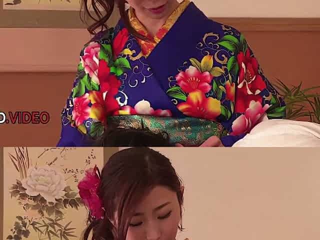 Seductive Japanese Woman In Kimono Gives Hot Blow Job On Cam