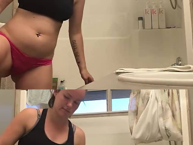Teen Mom Amy REAL SPY shower 4A - sweaty after soccer game