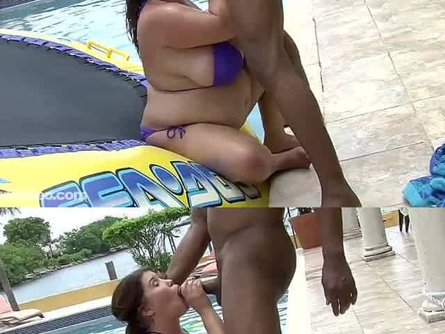 Horny BBW interracial breathtaking porn clip