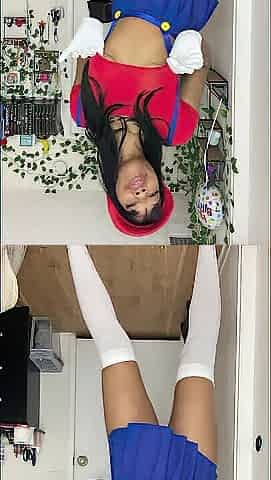 Hot Mario Cosplay Solo Masturbation