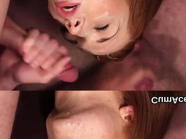 Slutty Looker Gets Cum Load On Her Face Eating All The (sex