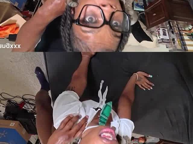 Gorgeous ebony teen seductress crazy xxx video