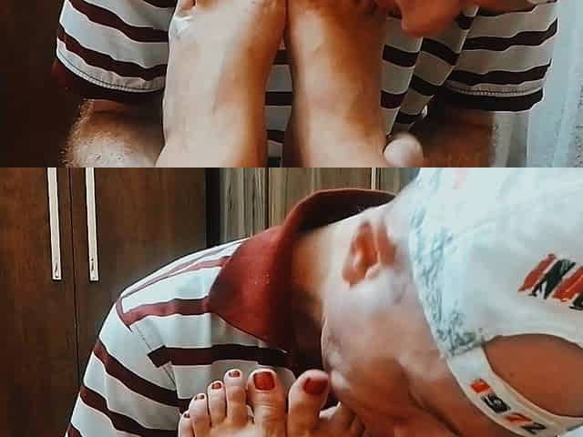 Boyfriend Arrived and Came on My Feet