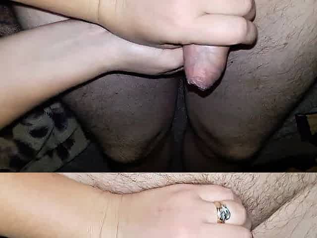 Breasty mother I'd like to fuck playing with my cock