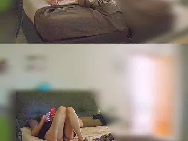 Hairy Wife Caught Masturbating Alone at Home