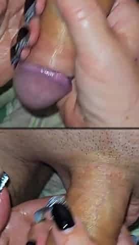 Stepmom Gives Handjob with a Condom