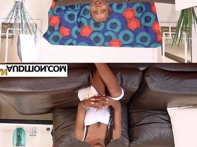 Little Black mother I'd like to fuck 1st time model casting and that babe did great
