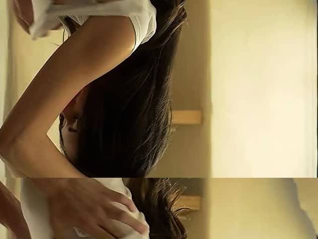 Brunette babe hardcore fuck and creampie