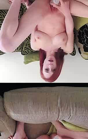 Violet lovely amateur redhead woman toying
