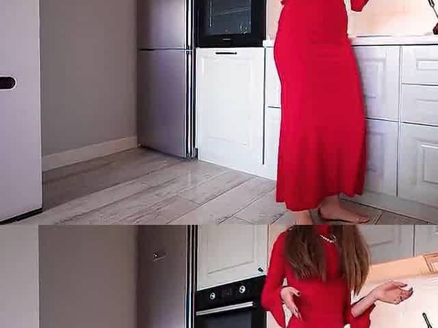 Hawt Step Mamma helps Step son cum quickly on her petite bazookas