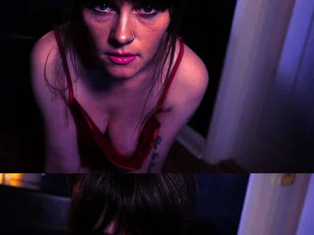 Cute horny teen brunette slut jerking