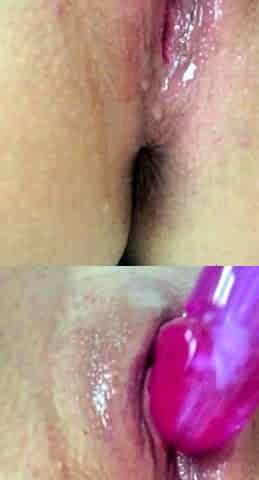 Close up solo beauty toying ass
