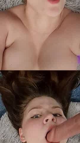 POV Blowjob - Head Hanging off the Bed