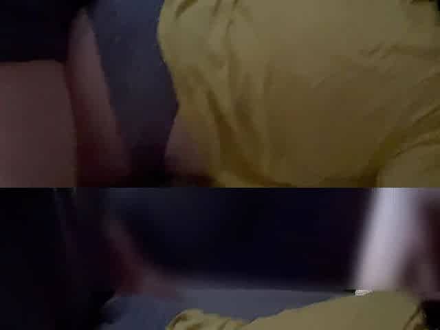 Humping her large booty in close up