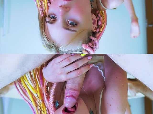 Homemade amateur blonde teen blowjob and cumshot
