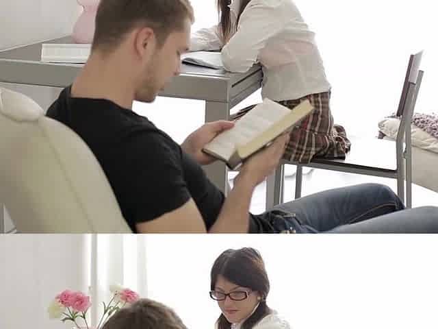Geeky Chick Gets Naked and Drilled by Her Ally