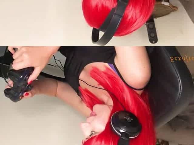 Gamer angel playing MK 11 and suck my knob - cum in throat SexAfterWedding
