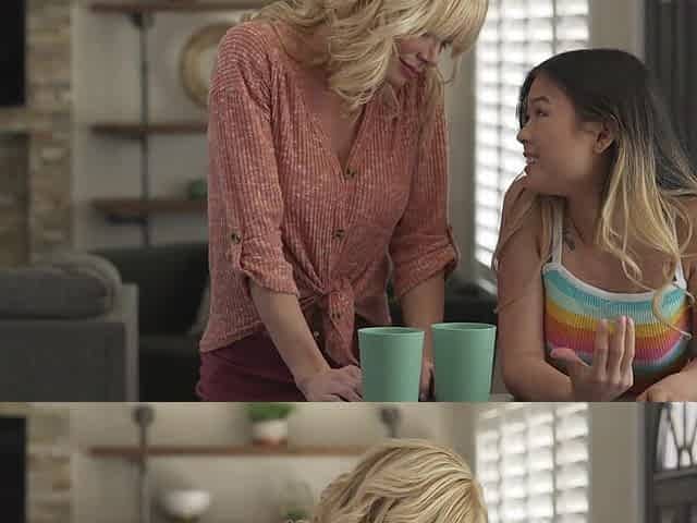 Blonde Lady In Super Girly Lesbian Magic With Asian Teen Lulu Chu