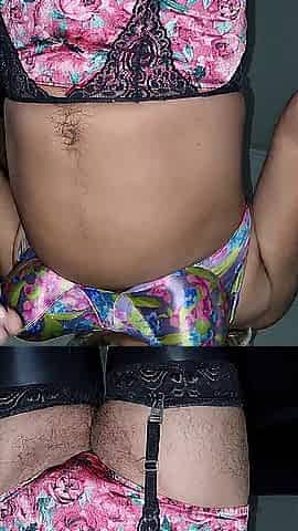 Squeezing My Playgirl Wearing My Classic Floral Underware