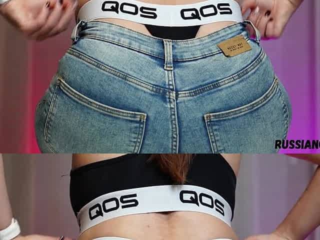 ASMR jeans scratching SFW with QOS tattoo