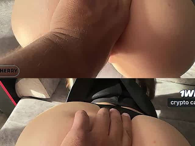 I'm screwing my neighbour in a ebony petticoat doggystyle! Her booty is shaking from the penetration.