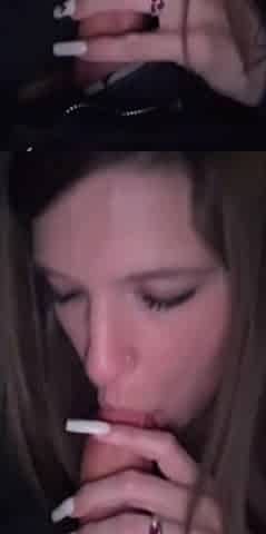 REAL PUBLIC BLOWJOB INFRONT OF COP! Sucking my ex off while we are across from a cop