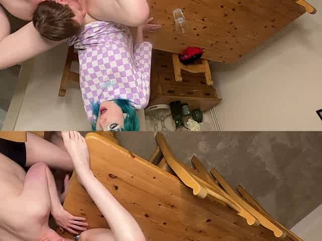 Bimfcouple BJ & Anal Fuck on the Table