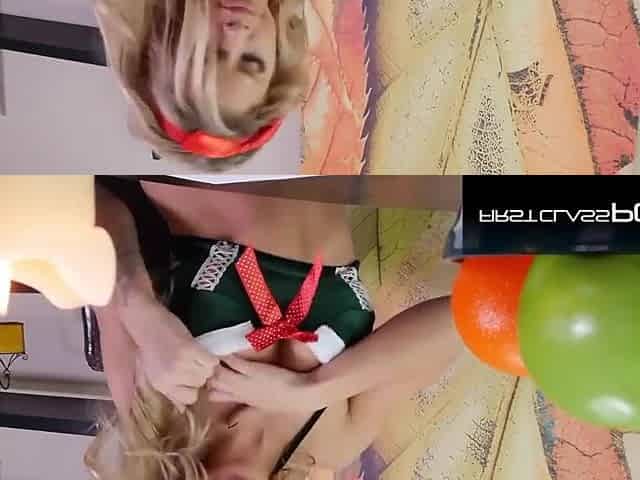 Naughty Elf Takes Santas Fat Cock In Her Throat With Mark White And Jessa Rhodes