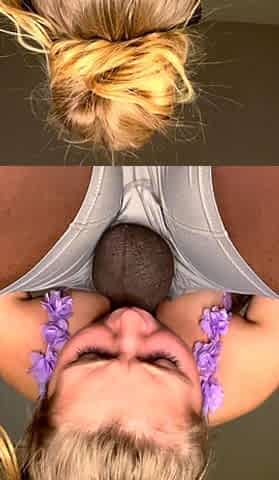 Big dick loving blonde teen sucks huge cock