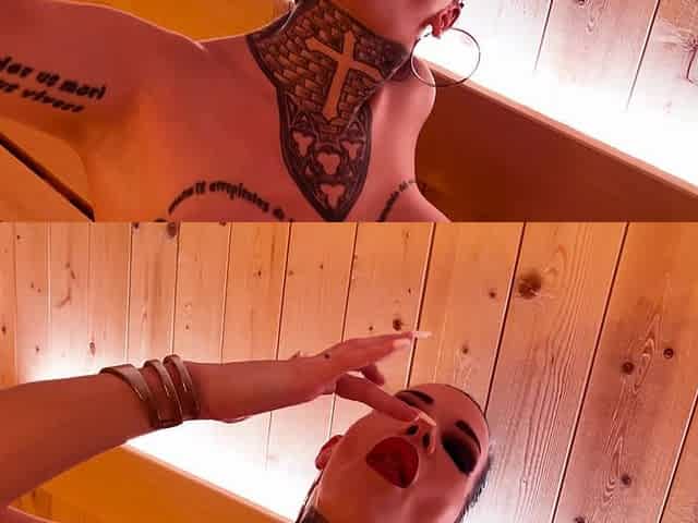 Horny Breasts in the Sauna