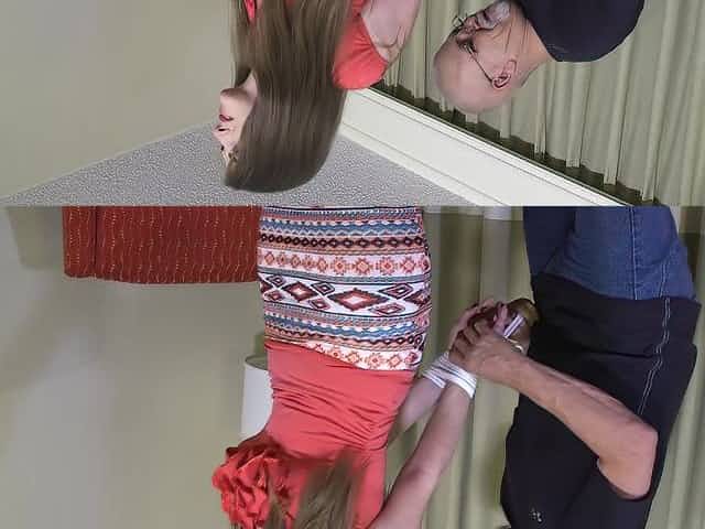 amateur girl bext door gagged and tied in domination video - bondage
