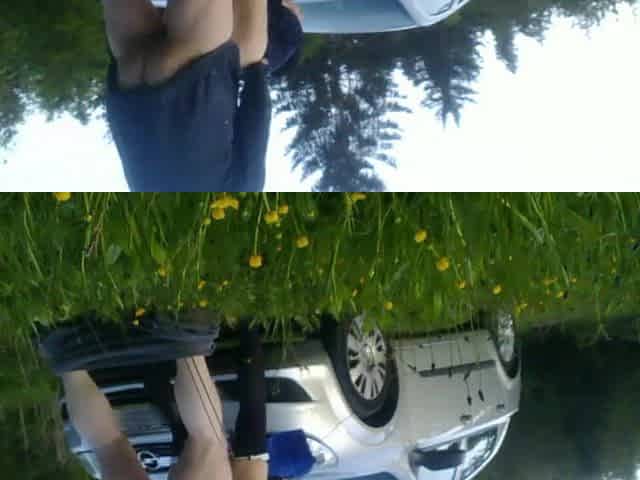 Bends me on the hood of the car and fucks me like a PIG PART 2