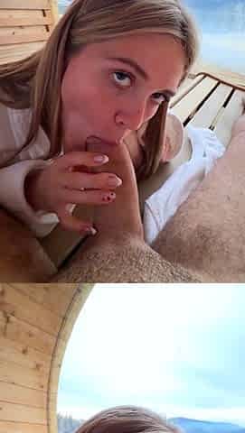 Angie Faith Gets Her Asshole Creampied In Sauna