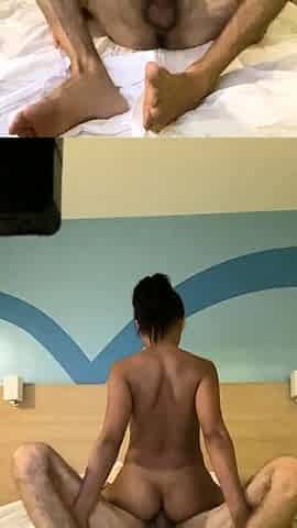 Tiny Filipina teen impaled balls deep on giant cock