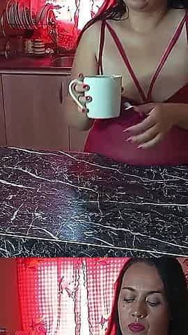 Cheating Wife with Big Ass Fucked Standing in the Kitchen by the Neighbor - Husband Doesn't Know!