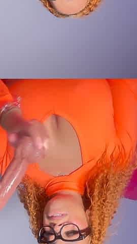 Solo Dildo Suck and Fuck in Velma Cosplay
