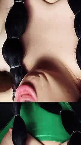 That babe Go Sucks and Screws BBC Vibrator