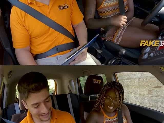 Black Melons Bounce On Asphalt On Driving Instructors White Dong