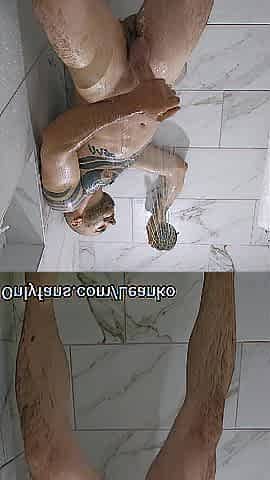 Blue collar shower masturbation