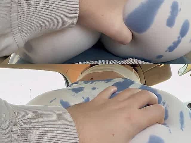 Making Cum Stranger in the Car Grinding on Wang with My soaked Twat